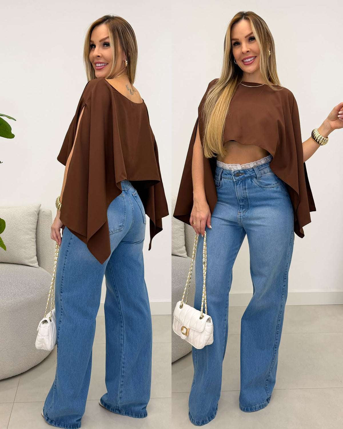 Blusa Samira Marrom 137017