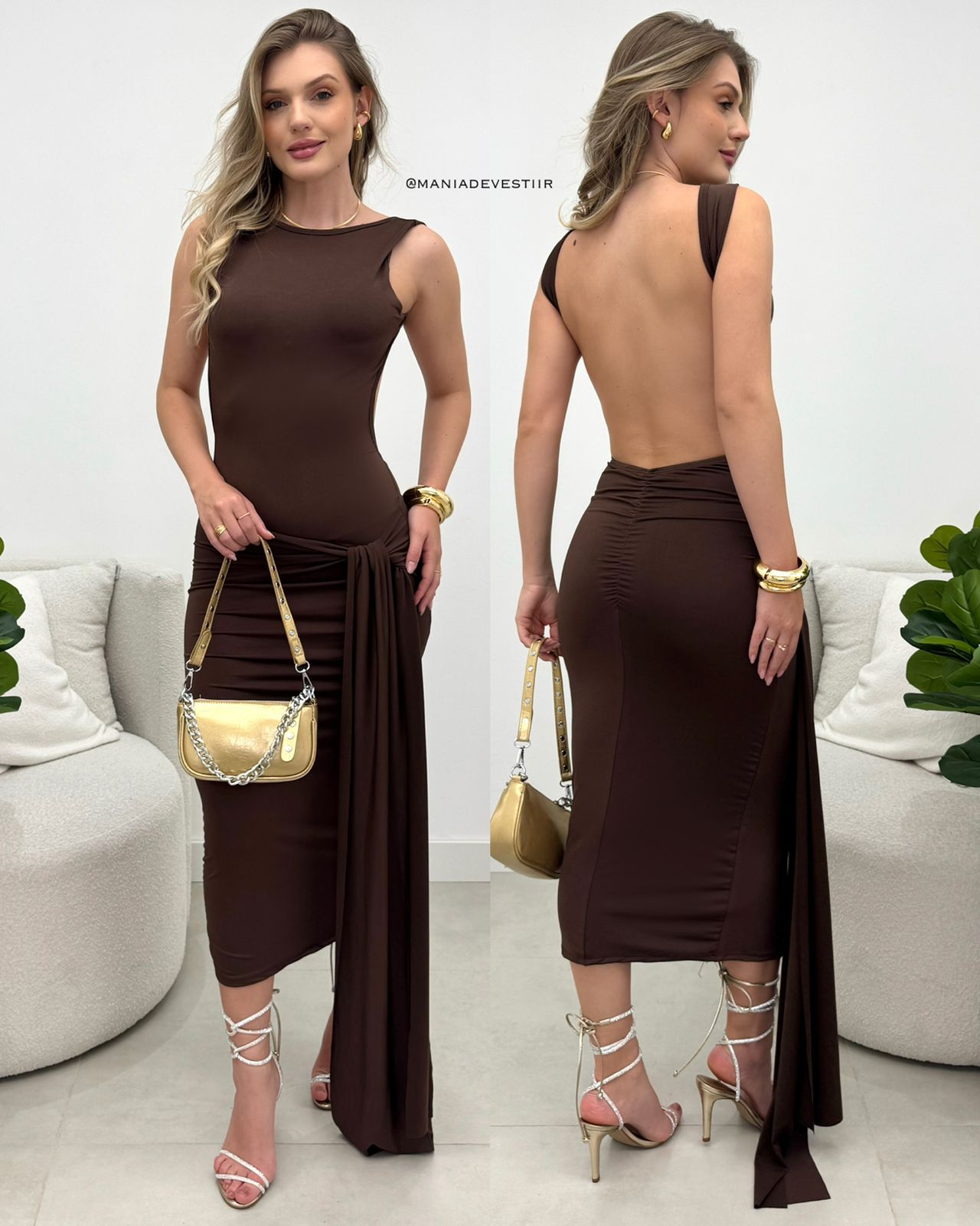 Vestido Charlote Marrom 116413