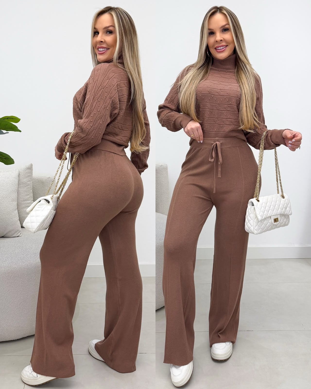 Conjunto Selena Bege Escuro 134931