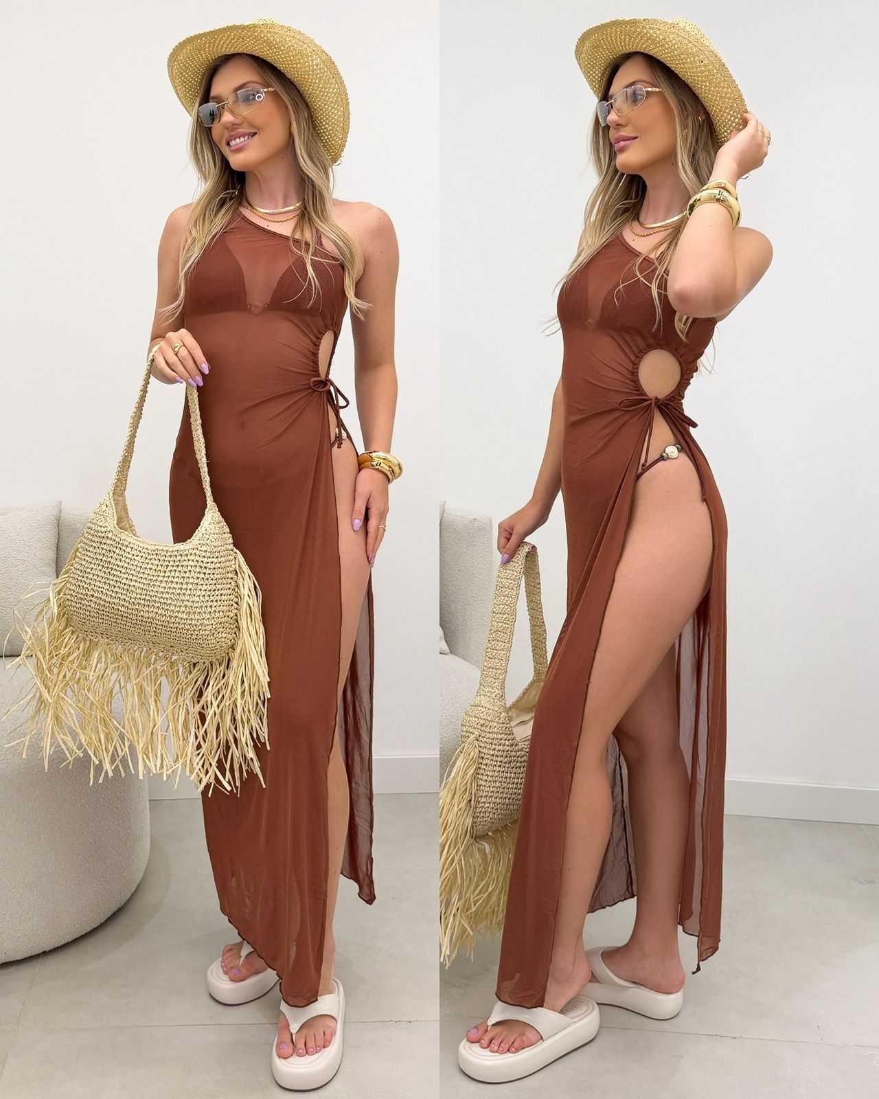 Biquíni 3 Peças Jady Marrom 116253