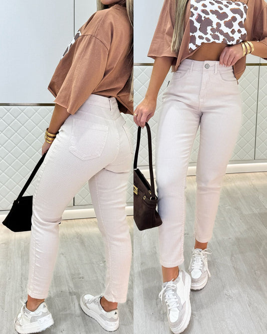 Calça Cotelê Dandara Creme 95816