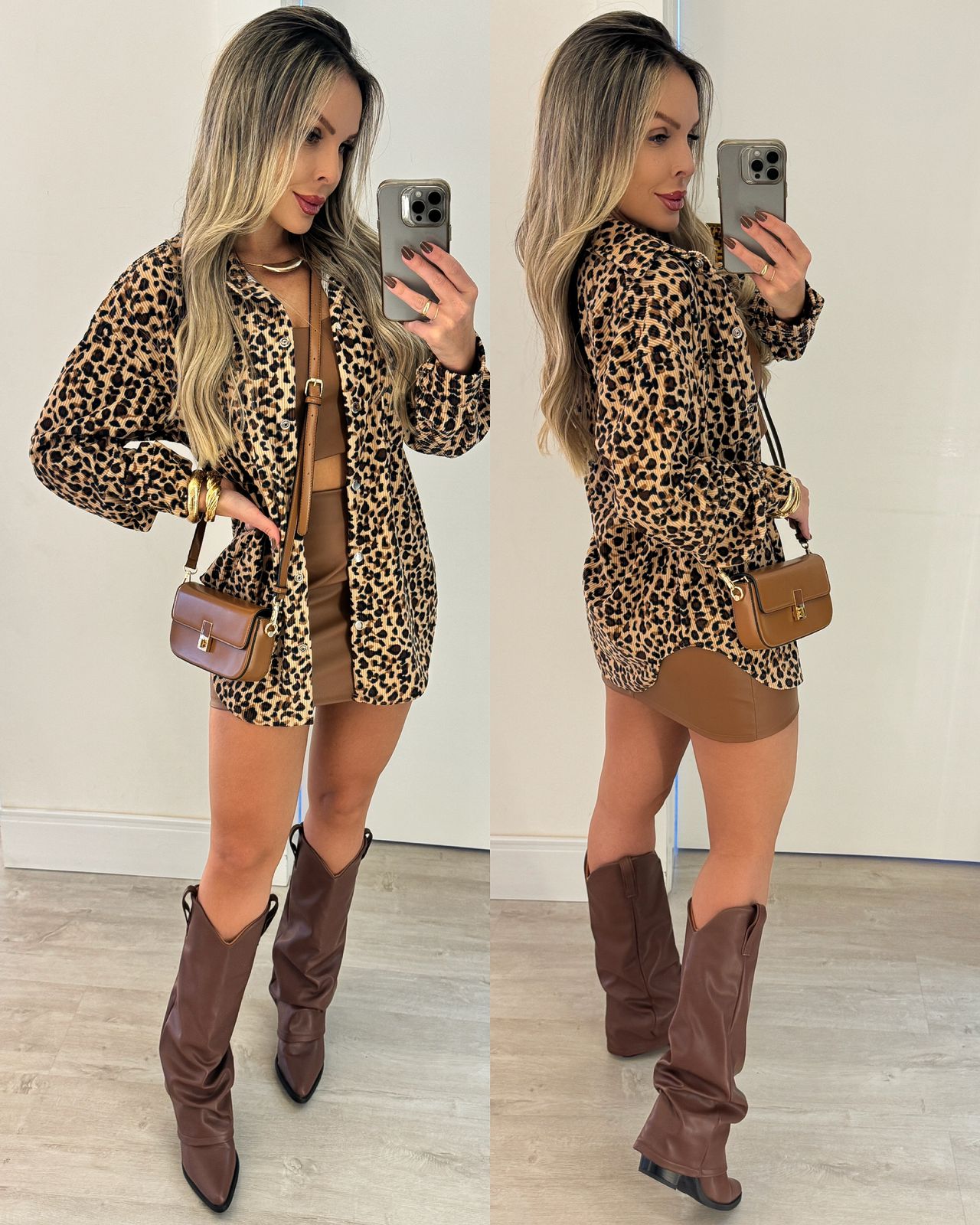 Camisa Cotelê Elisa Onça 101427