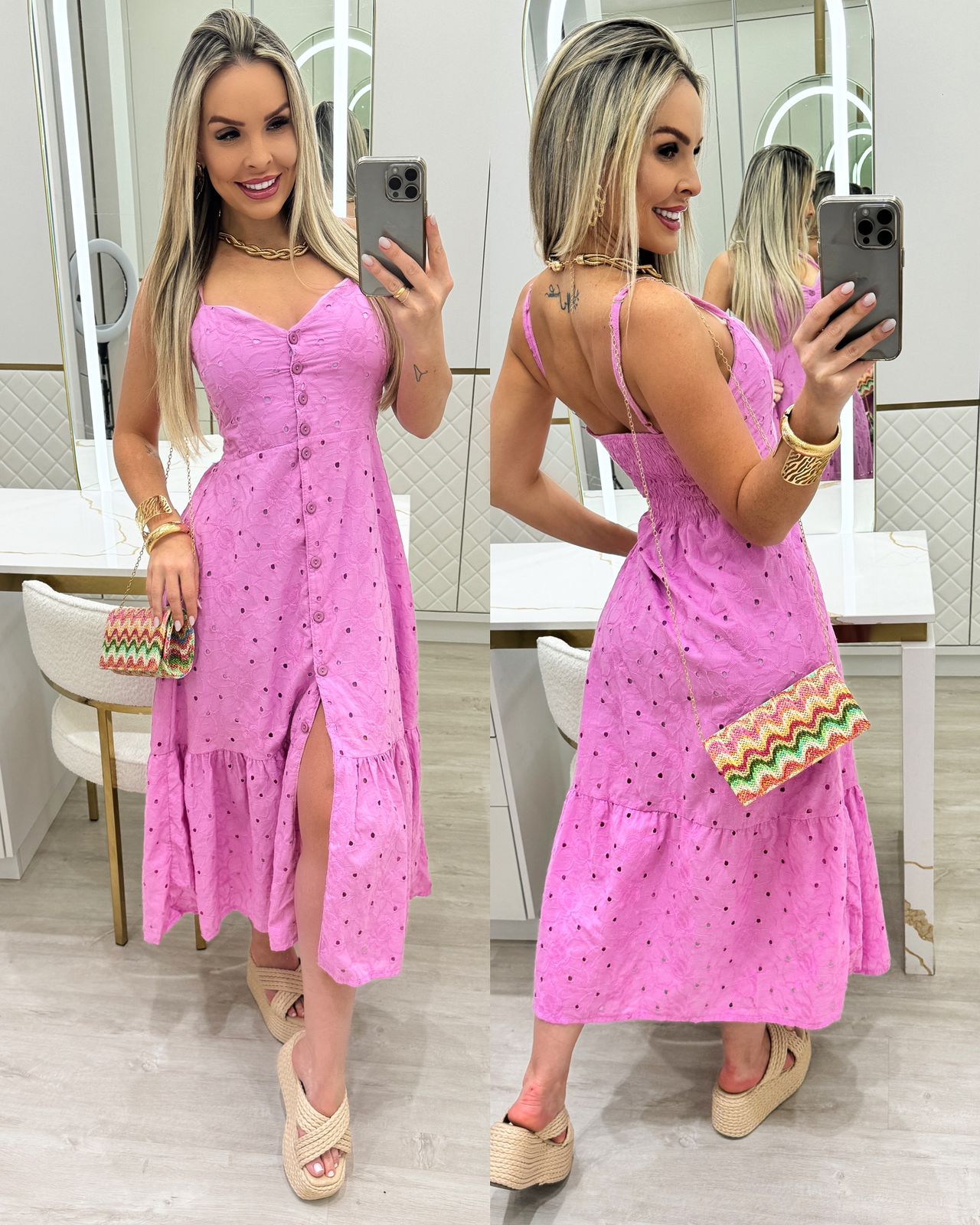 FULL SP- Vestido Amália Thulian Pink 72917