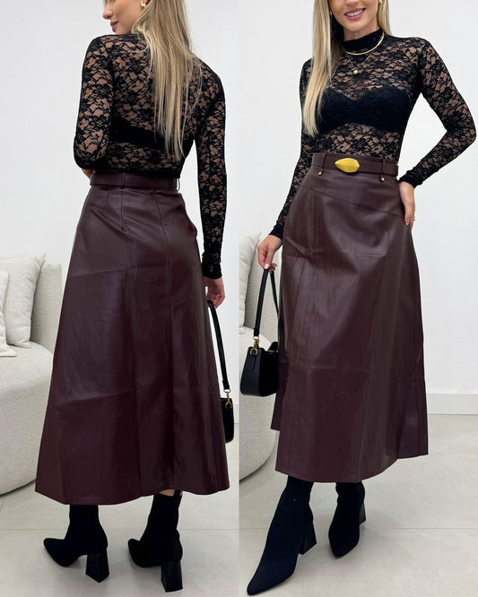 Saia Midi Gabriela Marsala 133464