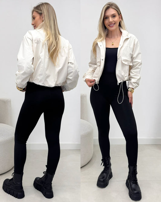 Jaqueta Corta Vento Lizandra Creme 134430
