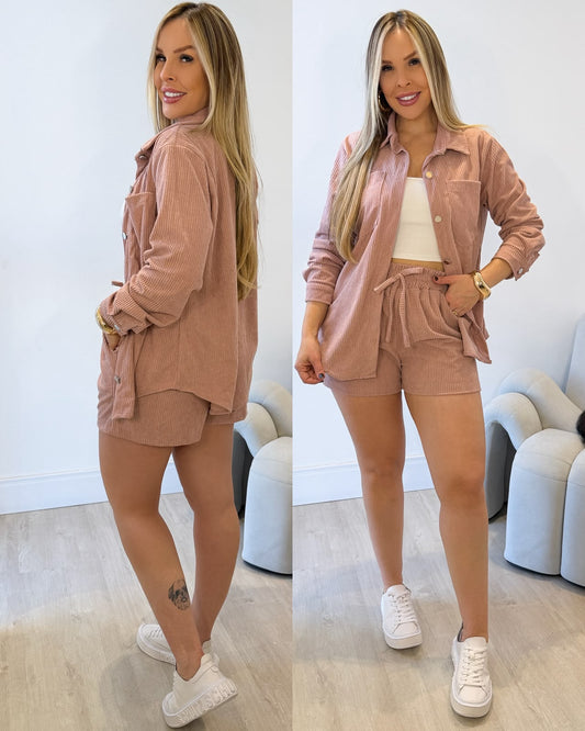 Conjunto Cotelê Nataly Rosé 135414