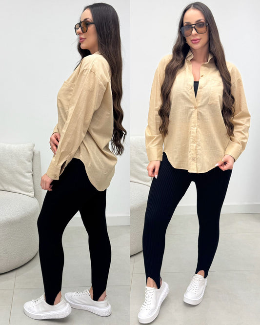 Camisa Alice Bege 134677