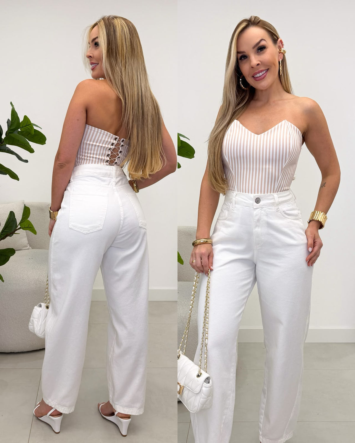 Cropped Corset Lívia Bege 137475
