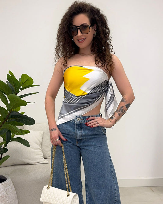 Lenço Mania Essenza Cinza/Off 133571