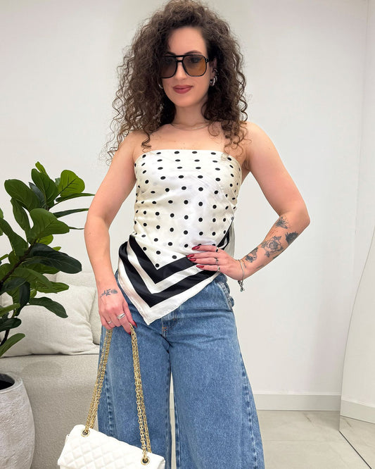 Lenço Mania Essenza Poá Off 133575