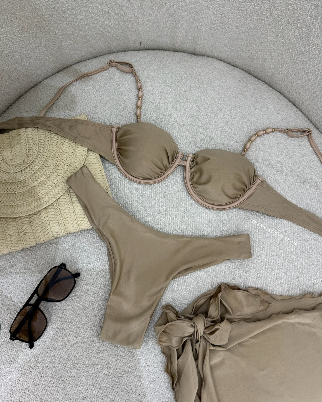 Biquíni 3 Peças Cleonice Bege 116256