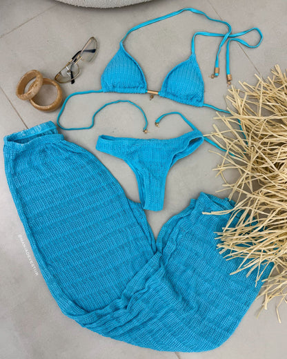 Biquíni 3 Peças Amabi Azul 120200
