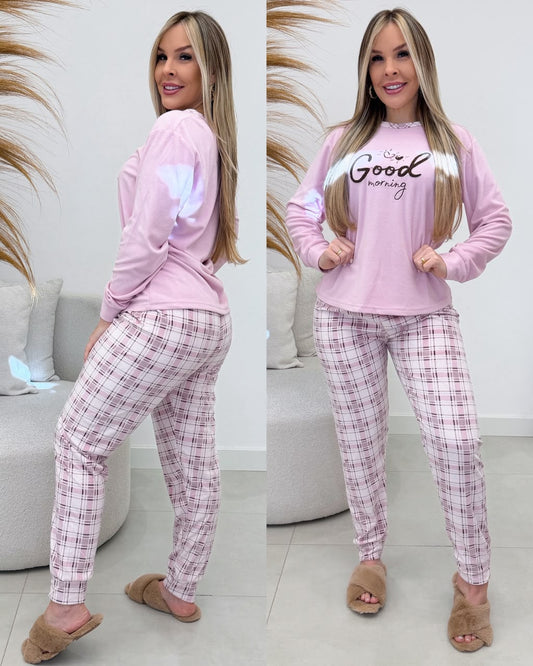 Pijama Plush Verônica Rosa 134696