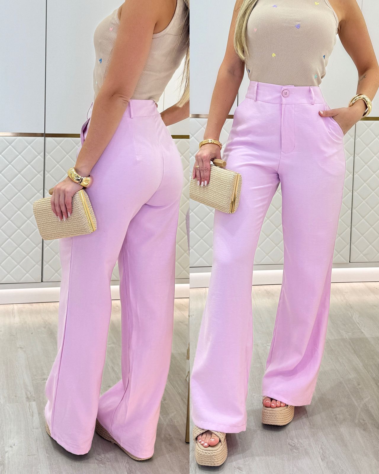 FULL CWB- Calça Pantalona Sensoriale Rosa 75422