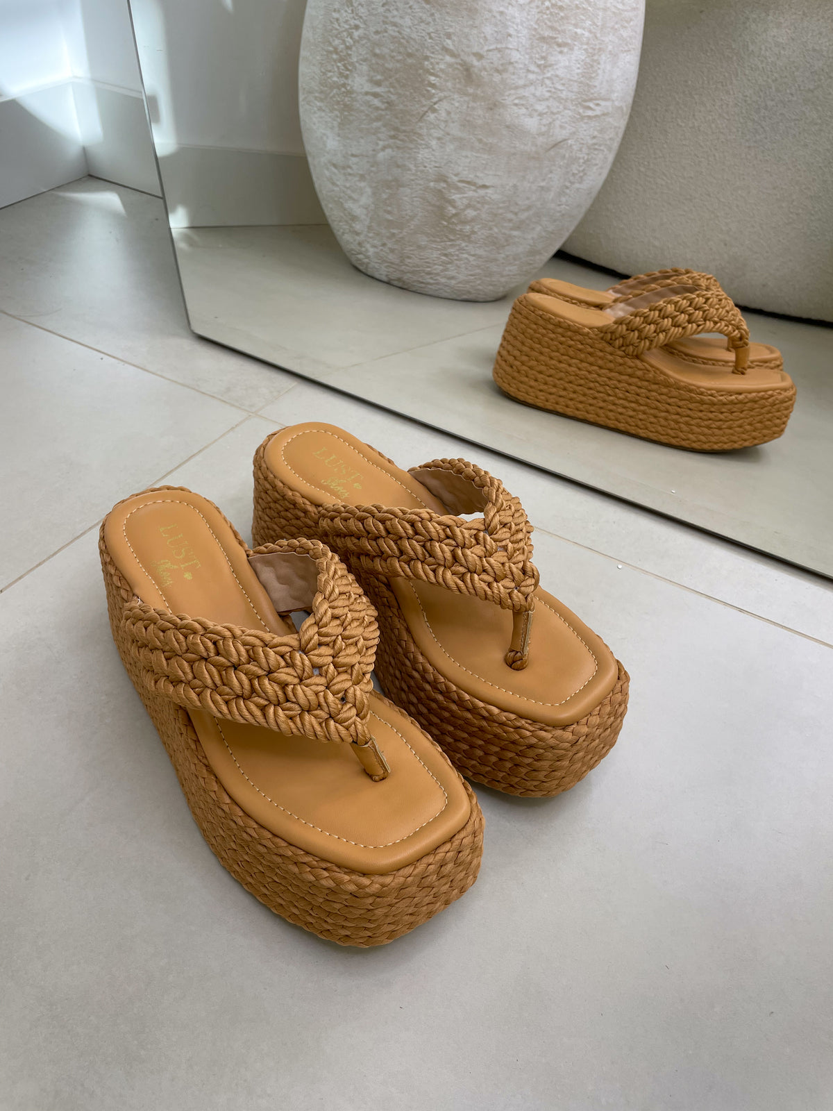 Tamanco Lust Shoes Viviane Corda/Camel – 136416