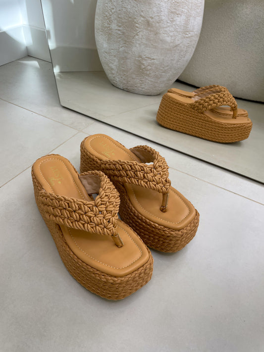 Tamanco Lust Shoes Viviane Corda/Camel – 136416