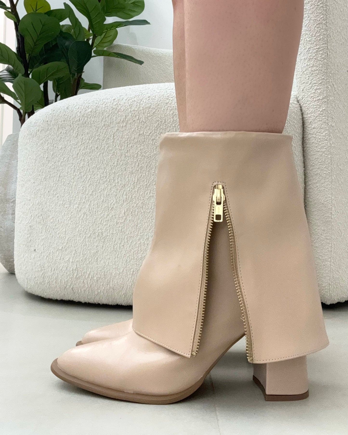 Bota Lust Shoes Olivia Capa 3 em 1 Nude – 129172