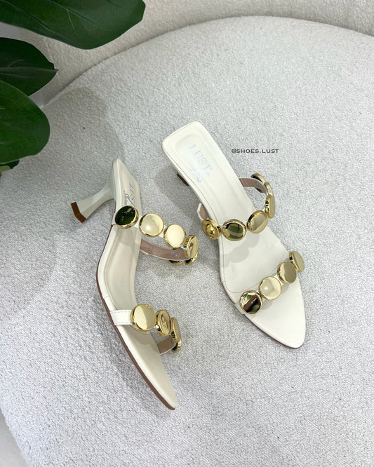 Tamanco Lust Shoes Medalhas Mia Off White – 105912