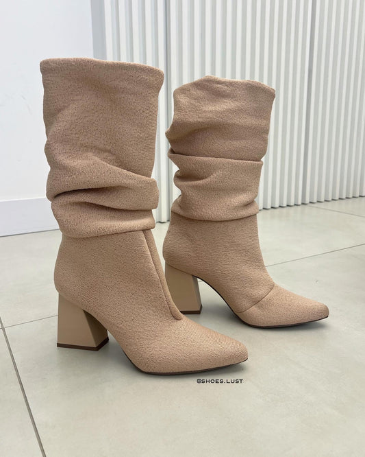 Bota Lust Shoes Cano Médio Julia Nude – 385664587