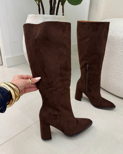 Bota Lust Shoes Suelen Camurça Marrom – 129183