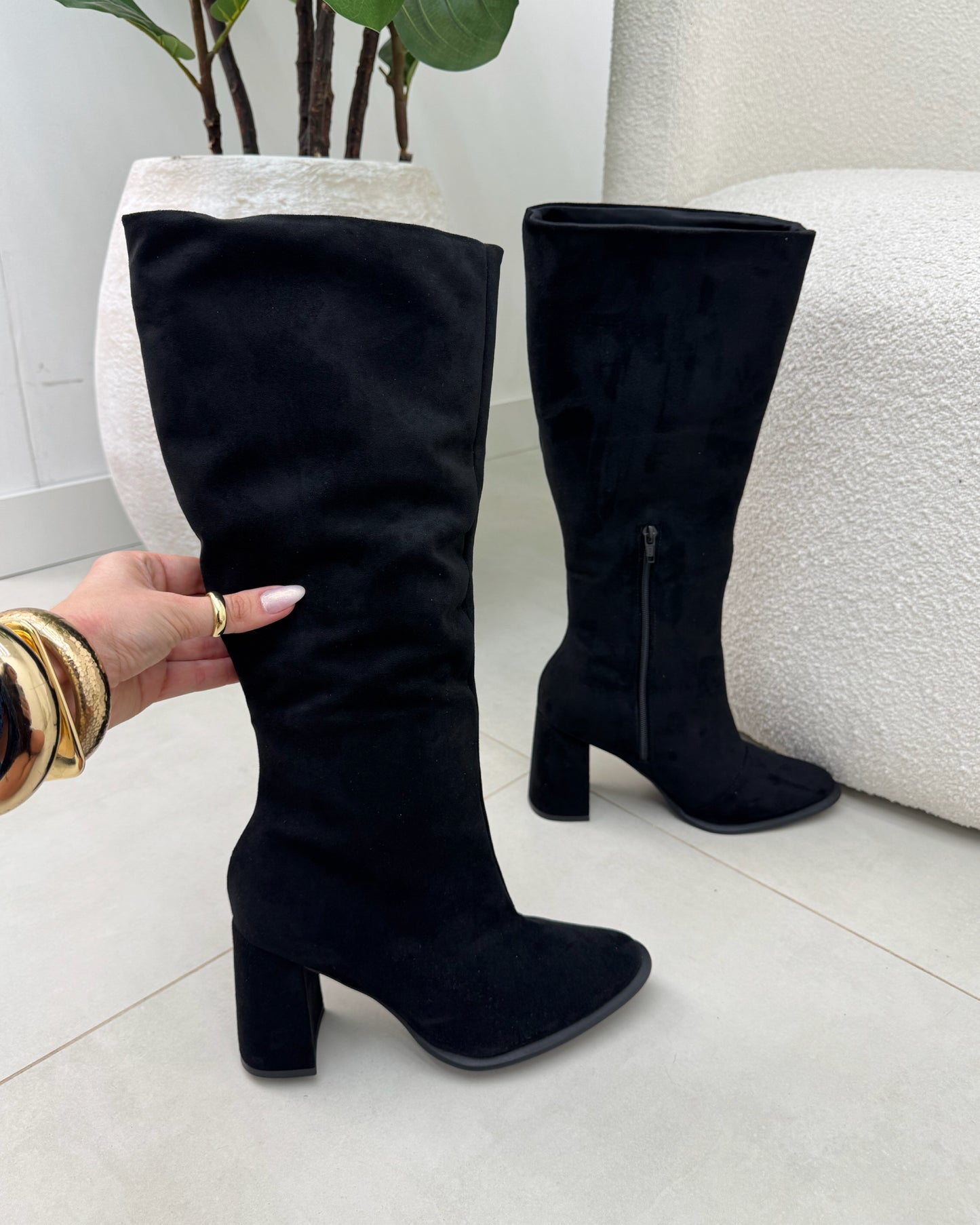 Bota Lust Shoes Suelen Camurça Black – 126909