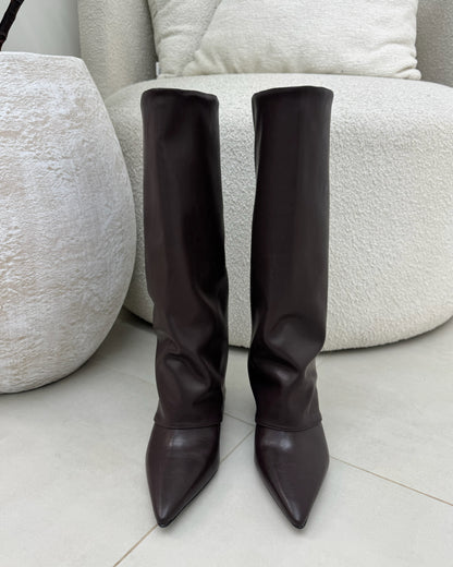 Bota Cano Alto Lust Shoes Zara Café – 129320