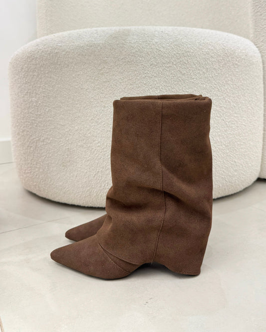 Bota Lust Shoes Lisandra Camurça Marrom – 129236