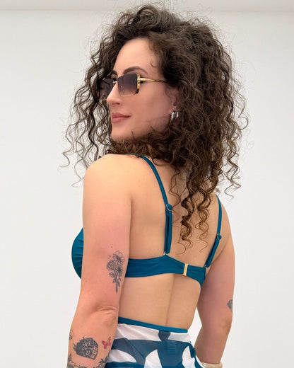 Biquíni 3 Peças Joice Verde Petróleo 126745