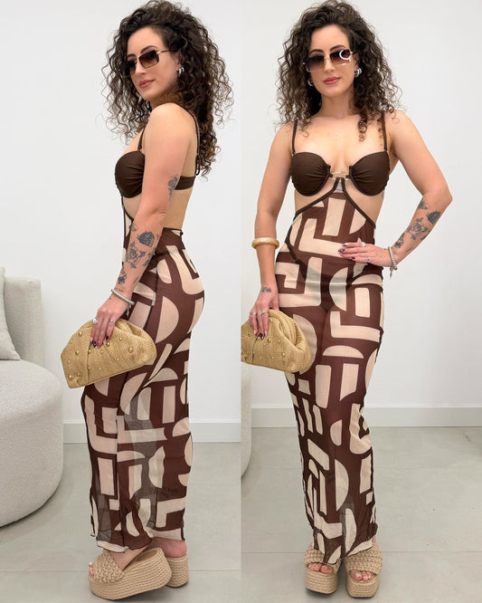 Biquíni 3 Peças Joice Marrom 127744