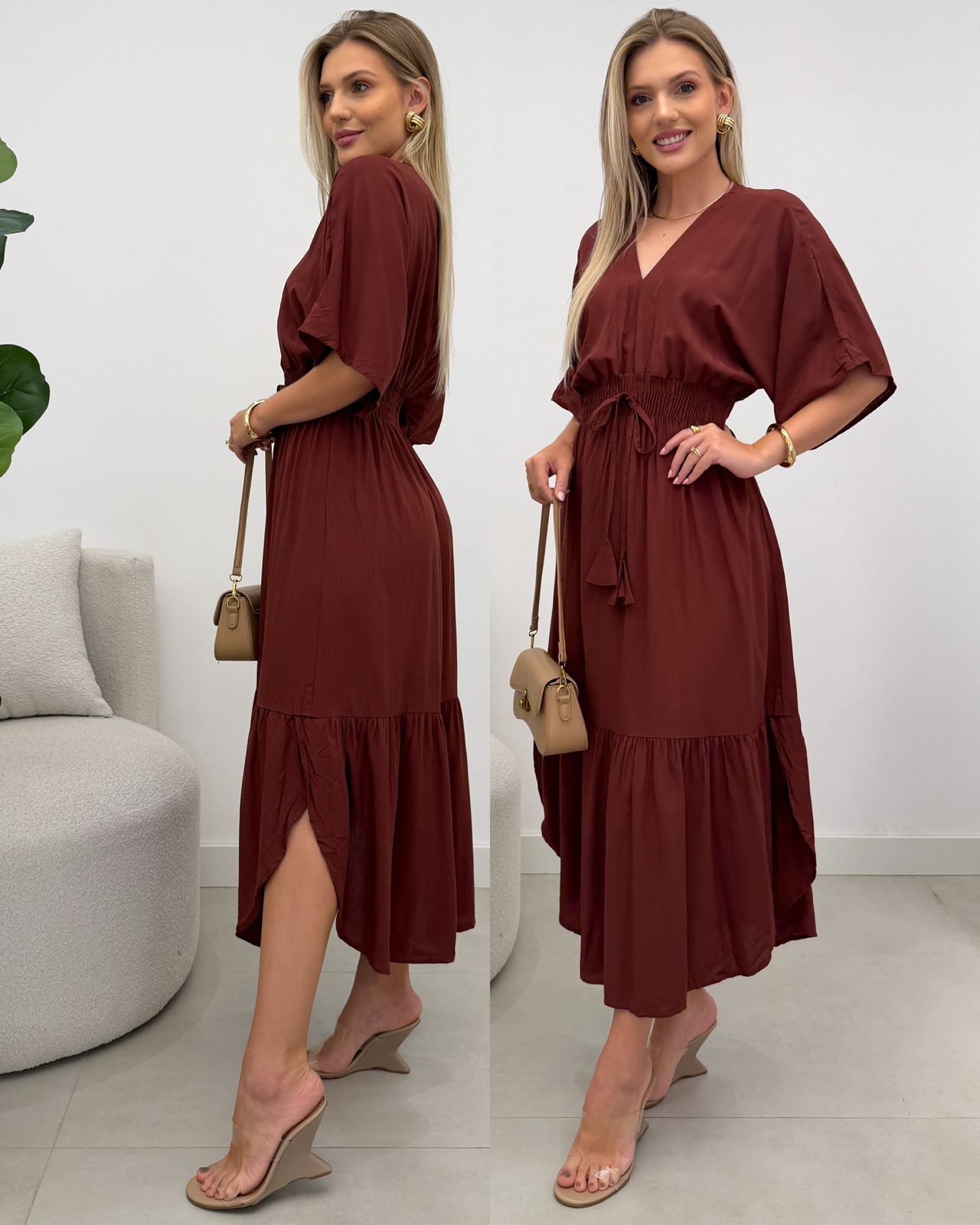 Vestido Vilma Marrom 126686
