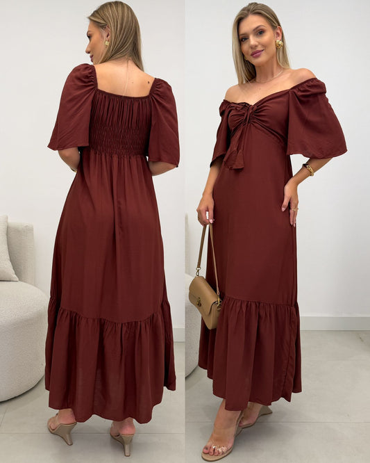 Vestido Madalena Marrom 126687