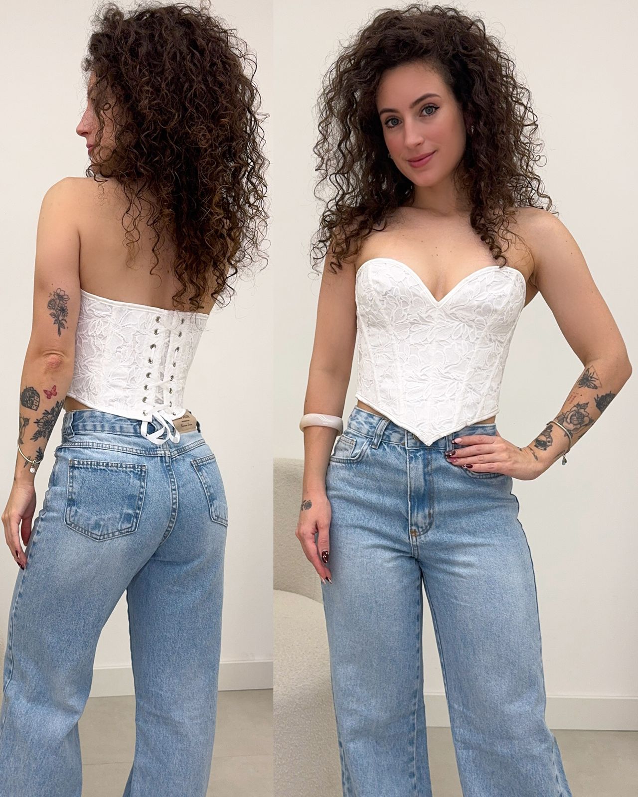 Cropped Corset Perla Off 126762