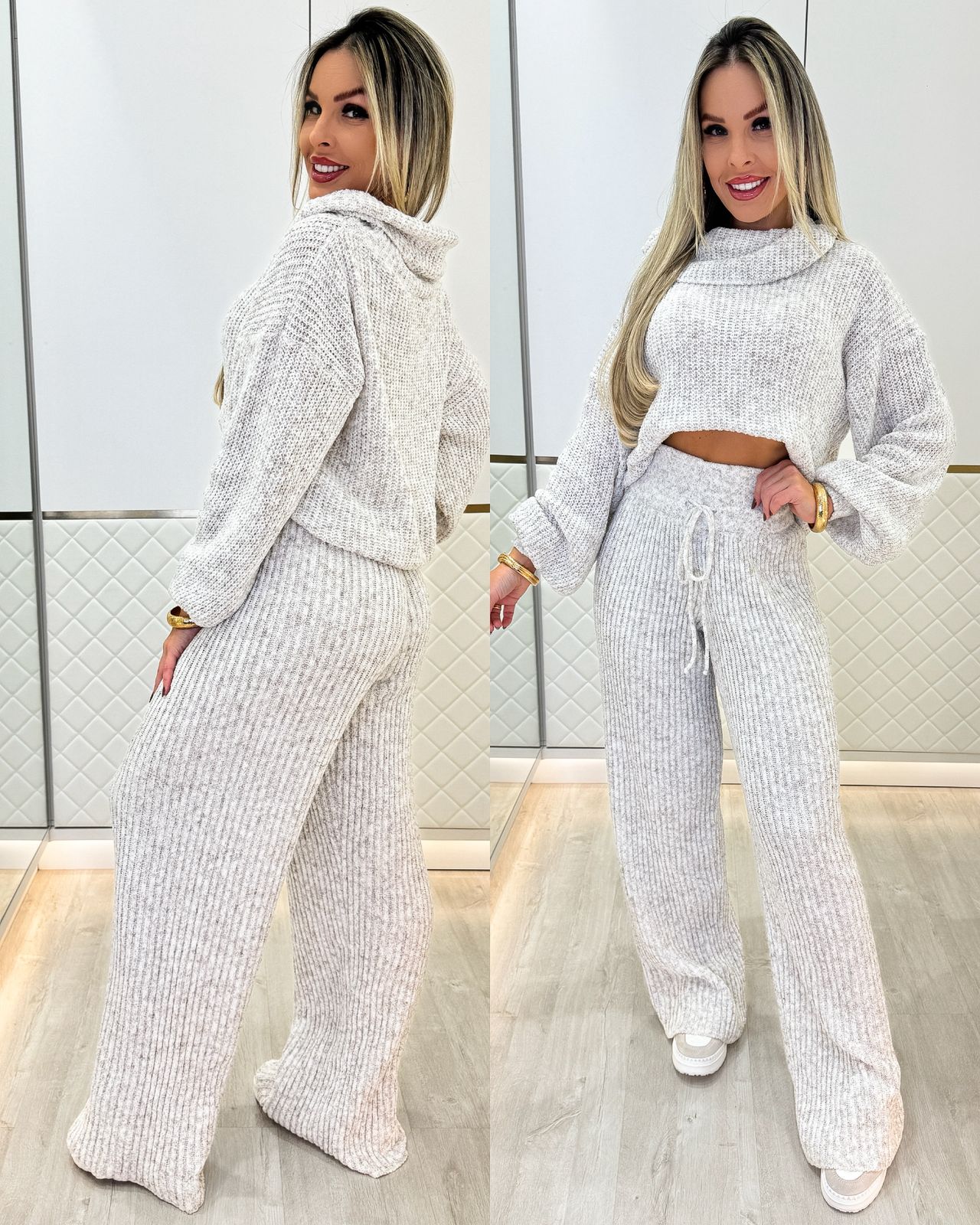 Conjunto Tricô Londres Mescla 96078