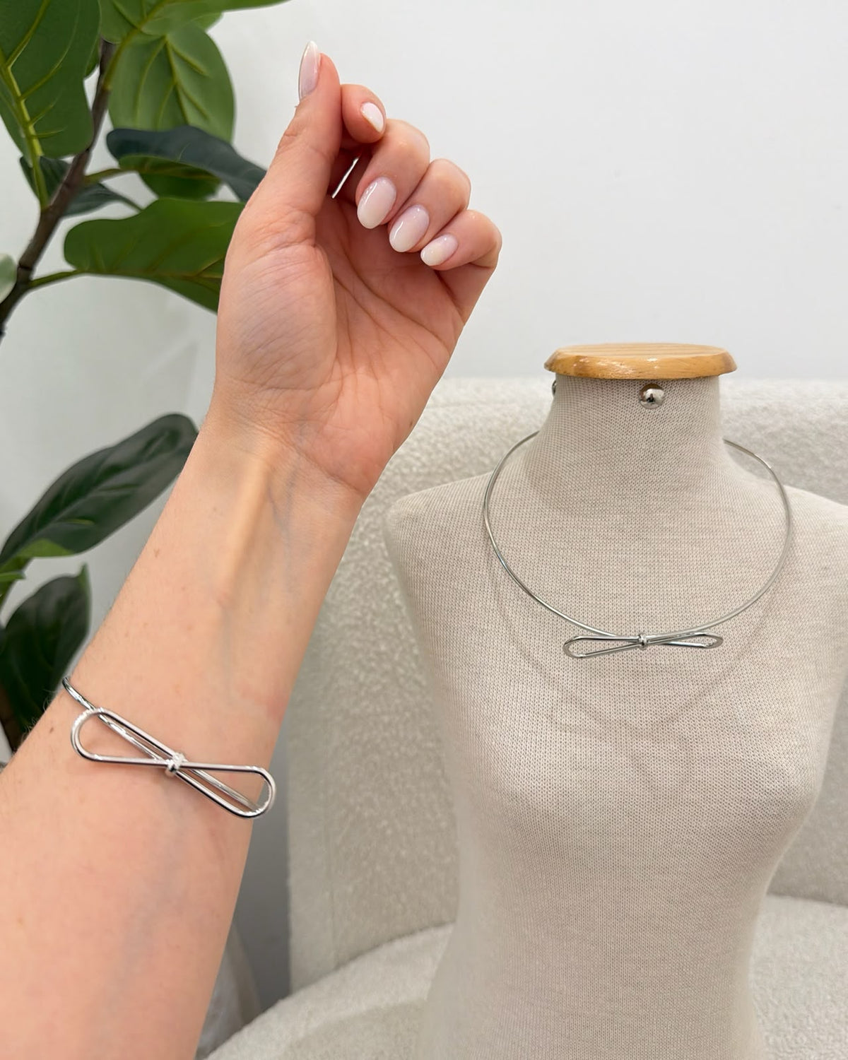 Conjunto Colar e Bracelete Mania Essenza Prata 137611