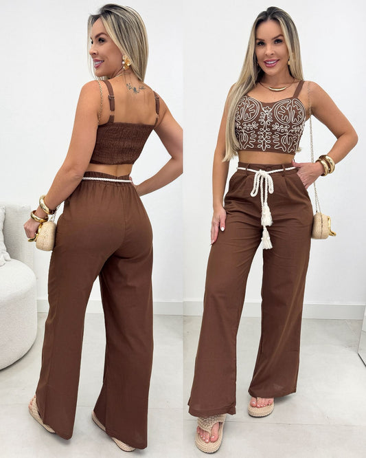 Conjunto Luisa Marrom 110029