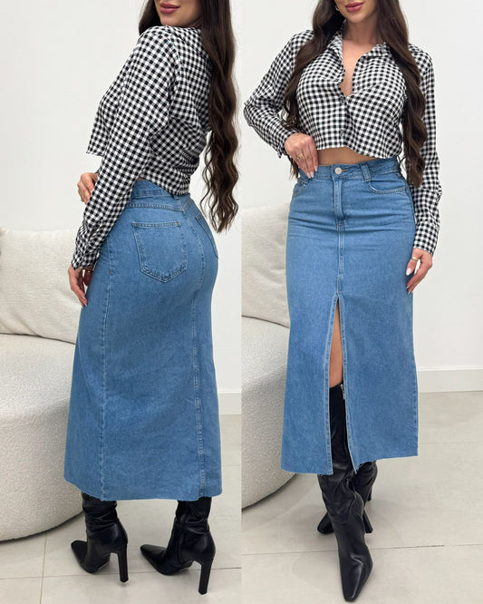 Saia Jeans Nexo Midi Amora 134644
