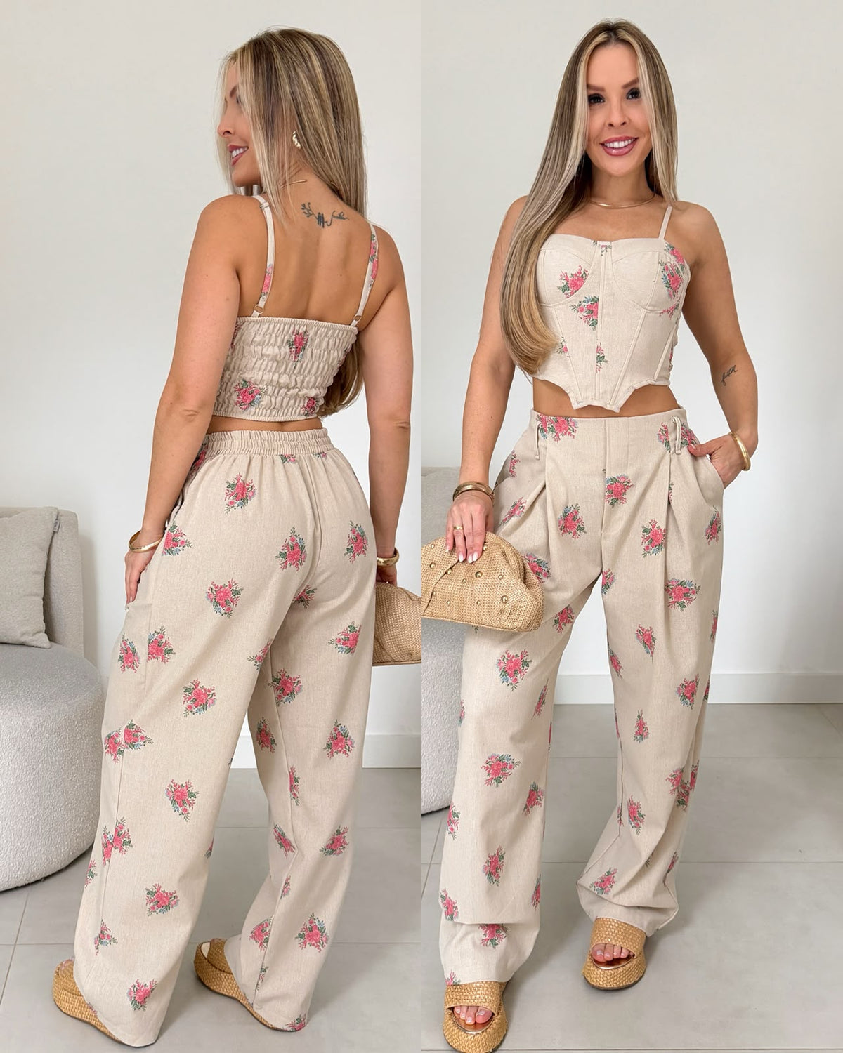 Conjunto Kemily Rosa/Cru 137236