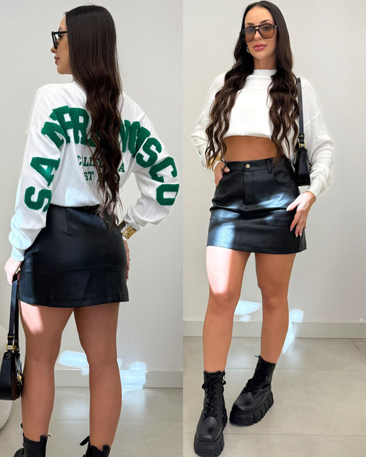 Blusa Tricô Dandara Off/Verde 129549