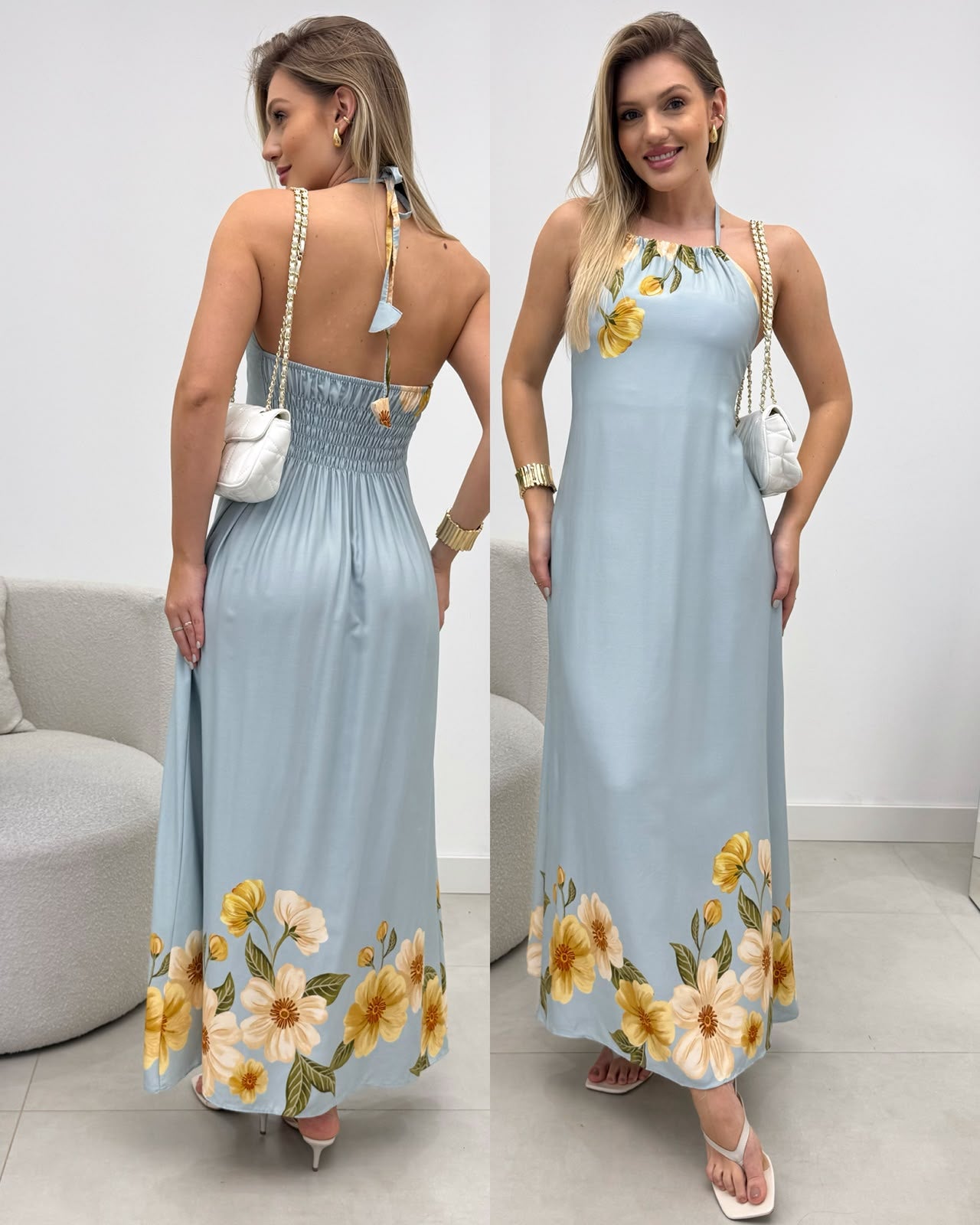 Vestido Andreia Azul Claro 136195