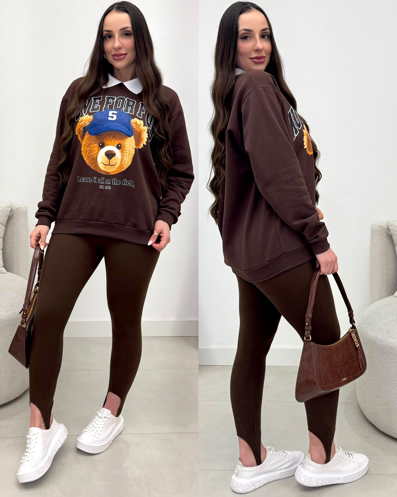 Blusa Moletom Antonela Marrom 135041