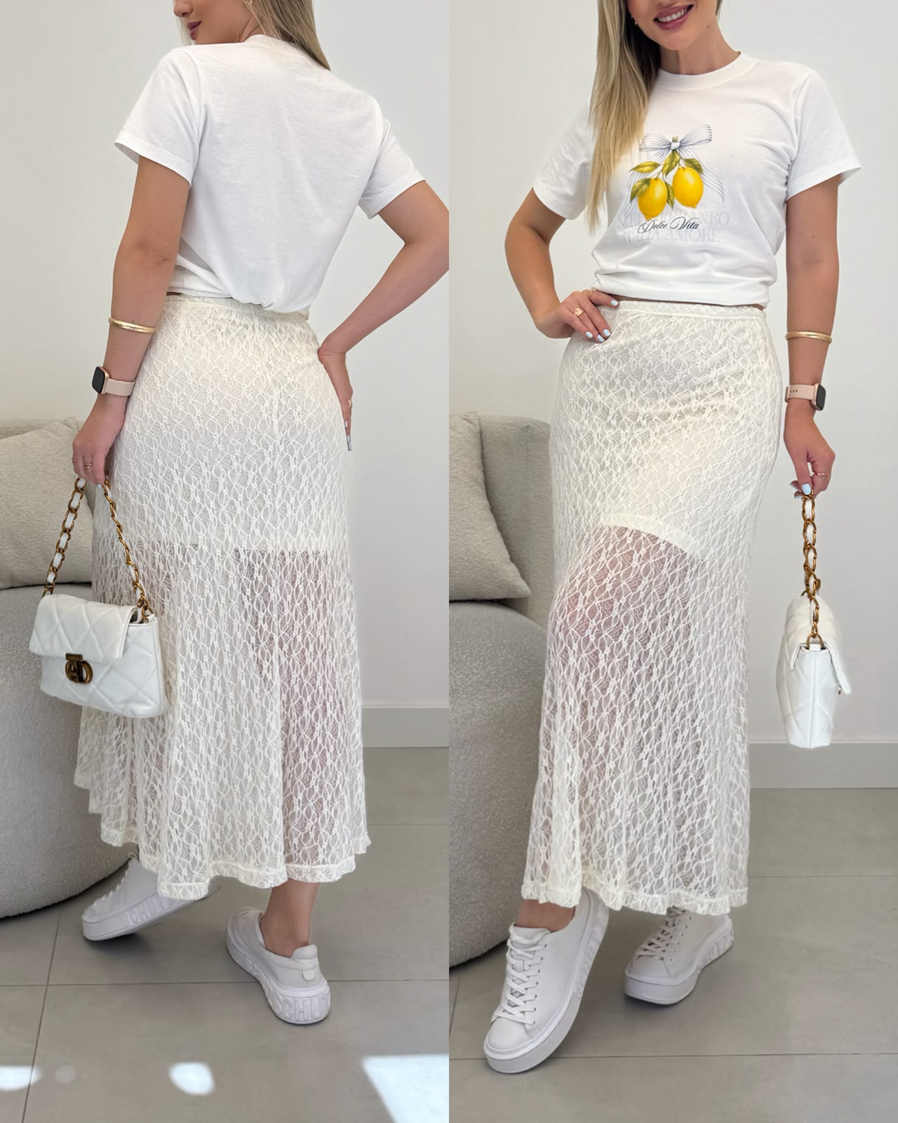 Saia Renda Samanta Creme 136540