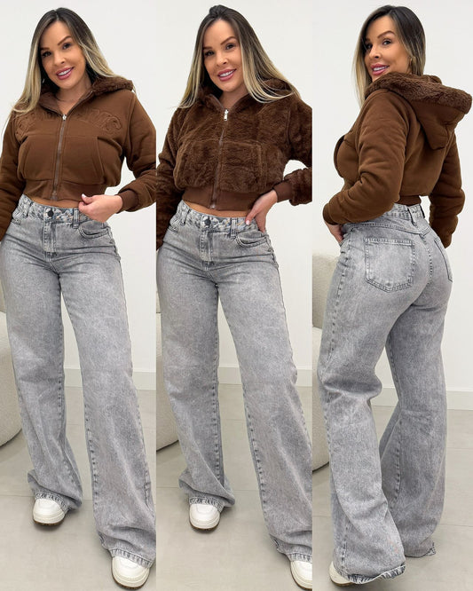 Jaqueta Debora Marrom 133546