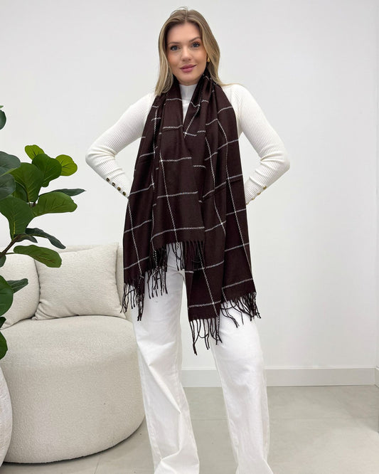 Lenço Mania Essenza Alana Chocolate 133991