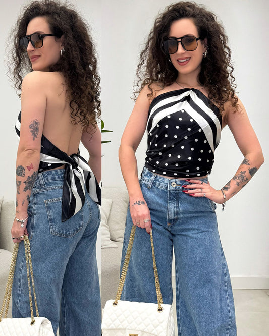 Lenço Mania Essenza Poá Black 133574