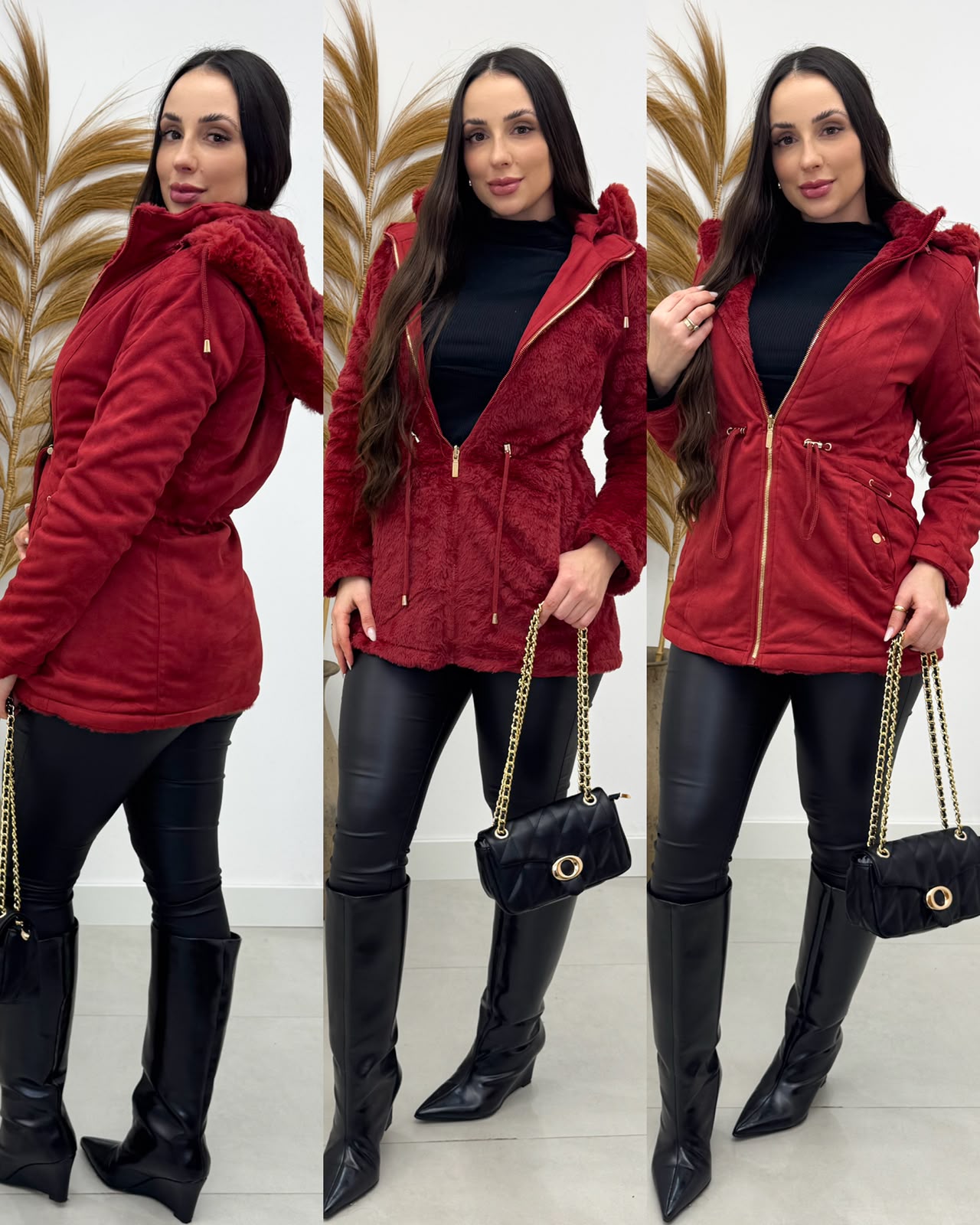 Parka Dupla Face Marie Marsala 134952