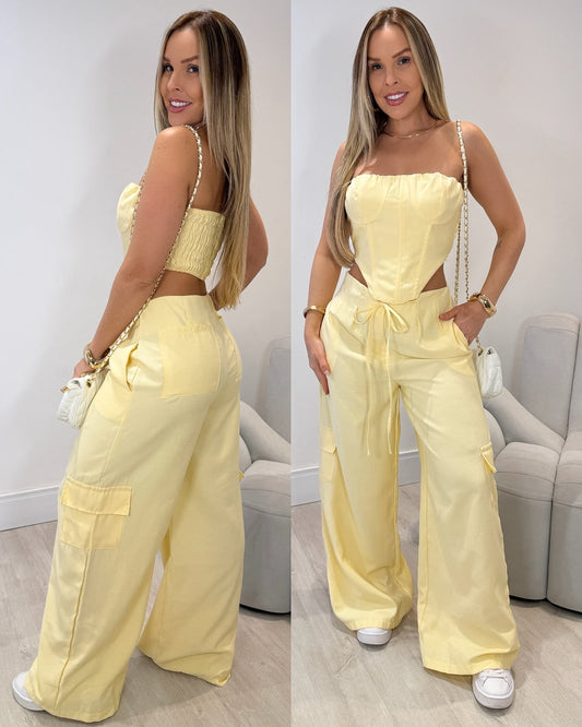 Conjunto Agata Amarelo 136497