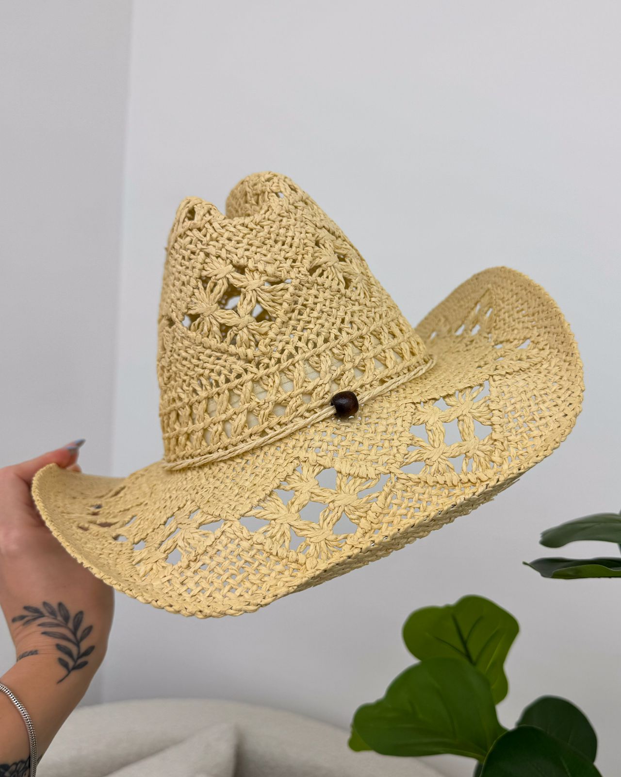 Chapéu De Palha Bege Claro 124058