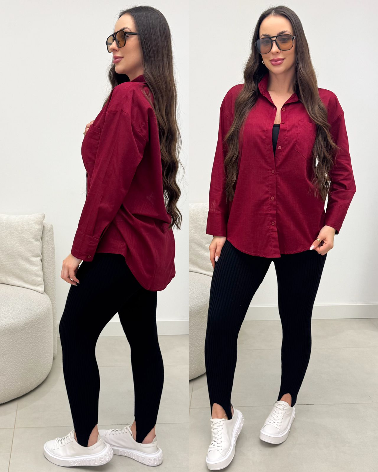 Camisa Alice Bordô 134685