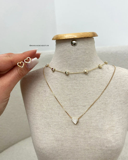 Conjunto Colar e Brinco Karli Dorado 104890