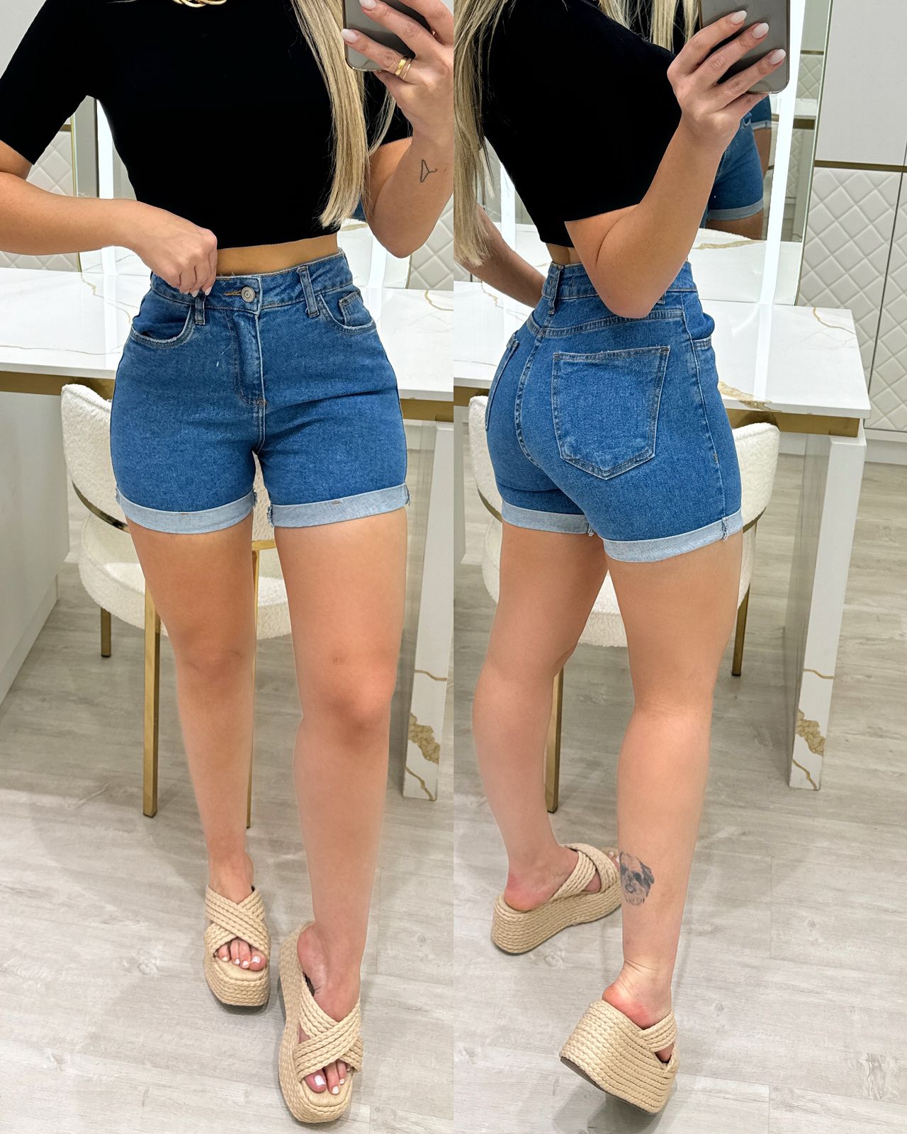 FULL SP- Shorts Jeans Pati 72942